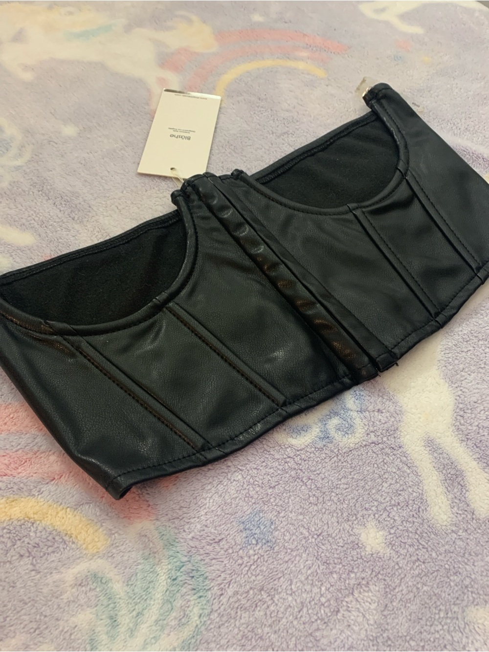 Faux Leather Underbust Corset